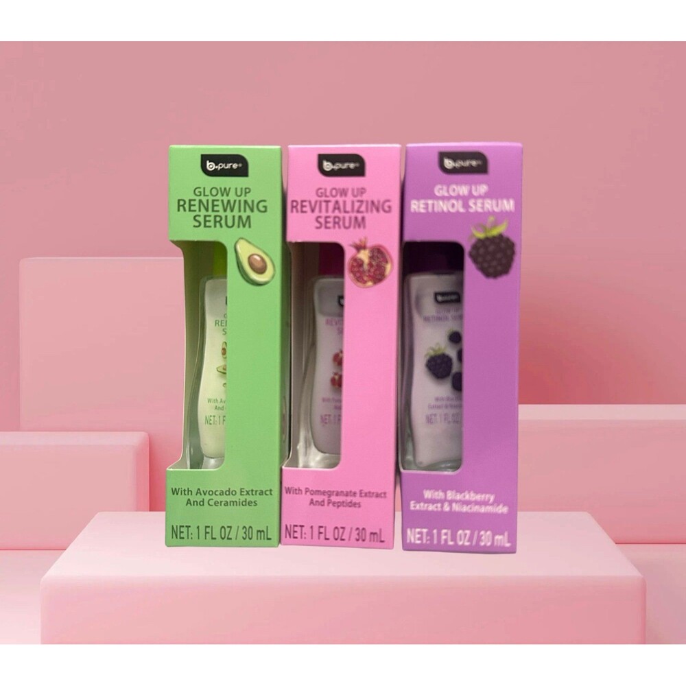 b.pure Glow Up Serum Sb.pure Glow Up Serum Set - Renewing, Revitalizing, Retinol